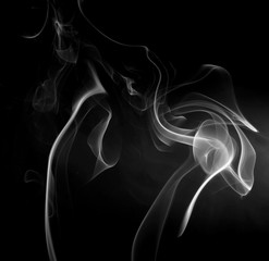 Smoke on black background