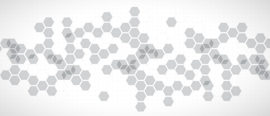 Abstract hexagon background. Technology polygonal design. Digital futuristic minimalism