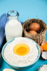 Basic baking ingredients