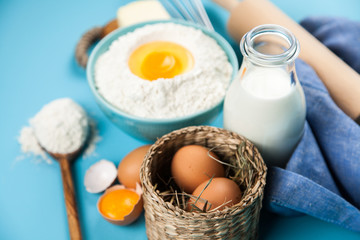 Basic baking ingredients