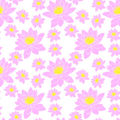 pink bud of a blooming lily, seamless pattern