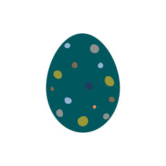 Eastern egg icon in flat style.