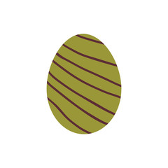 Eastern egg icon in flat style.
