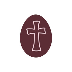 Obraz premium Eastern egg icon in flat style.