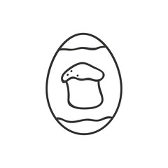 Eastern egg icon in outline style.
