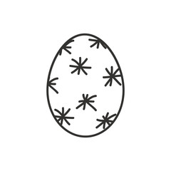 Eastern egg icon in outline style.