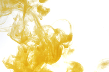 color dissolved in water with white background