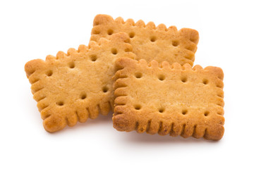 Tasty cookies biscuits on the  isolated background.