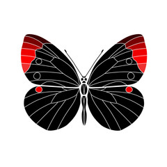 Vector. Abstract polygonal butterfly