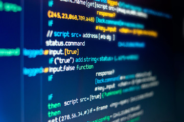 A computer screen showing random scripts and programming code.
