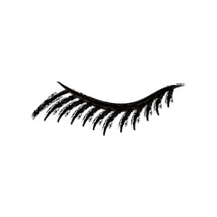 cute eyelash closed eye image vector illustration
