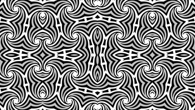 Kaleidoscope seamless loop sequence mandala patterns abstract multicolored motion graphics background. Ideal for yoga, clubs, shows