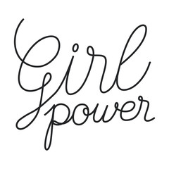 power girl calligraphy message