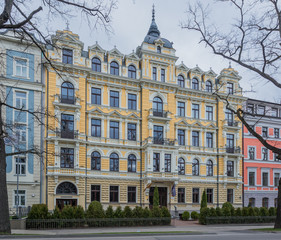 Fototapeta na wymiar Riga, Latvia historical apartment buildings from the beginning of 20th century