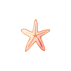 Sea star icon in cartoon style.