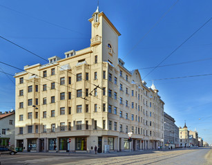 Obraz premium Riga, Latvia historical apartment buildings from the beginning of 20th century
