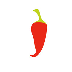 Jalapeno pepper icon in flat style.