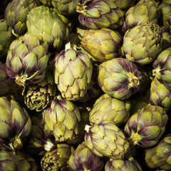 Obraz premium Carciofi Violetti freschi, Italian Slow Food 