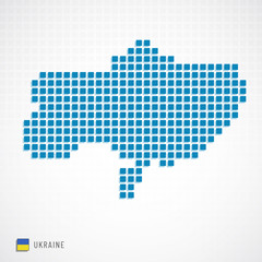 Fototapeta na wymiar Ukraine map and flag icon
