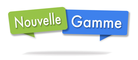 New collection illustration in two colored bubbles