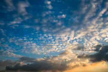 twilight colorful sky and cloud