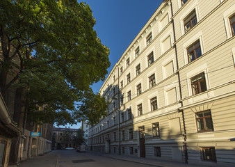 Fototapeta premium Riga, Latvia historical apartment buildings from the beginning of 20th century