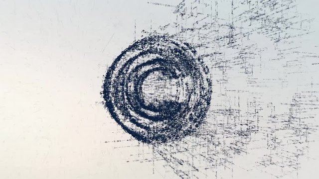 Copyright logo, a design consisting of a code of numbers and a symbol. Abstract copyright icon in computer cyber network on a light background