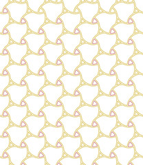 Seamless vector red and goilden ornament. Modern background. Geometric modern pattern