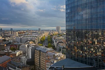 Muurstickers Madou Tower, Brussels, European Commission © DavideGianluca