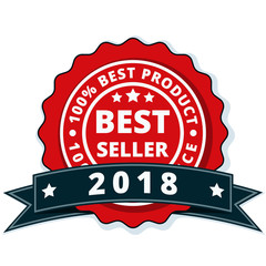 Best Seller 2018 label illustration