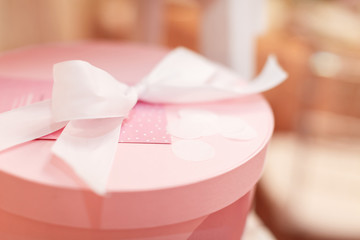 gift boxes with satin ribbons
