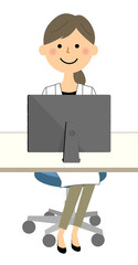 白衣の女性　PC