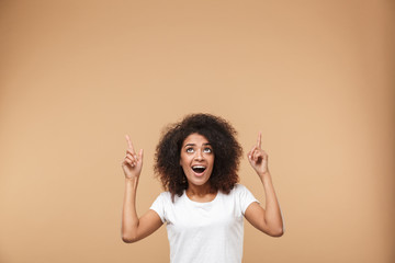 Portrait of an excited young african woman