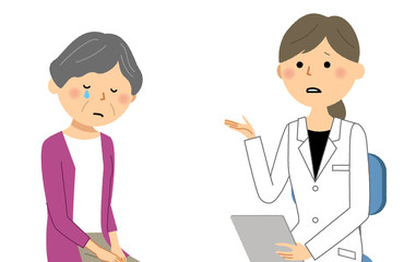 白衣の女性　問診　診察