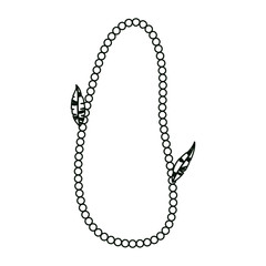 necklace balls mardi gras with feathers