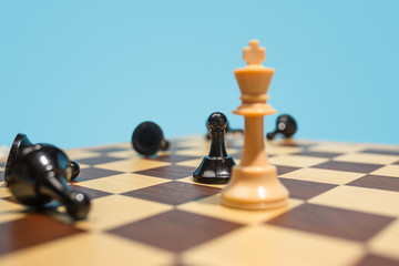 The chess board and game concept of business ideas and competition.