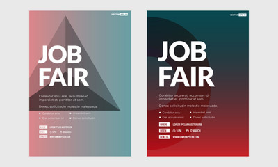 Job Fair Poster Template with Time Date Venue and Ticket Purchase Details