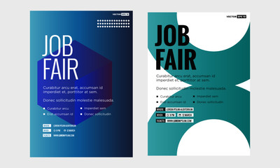 Job Fair Poster Template with Time Date Venue and Ticket Purchase Details