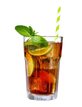 cuba libre and white background 