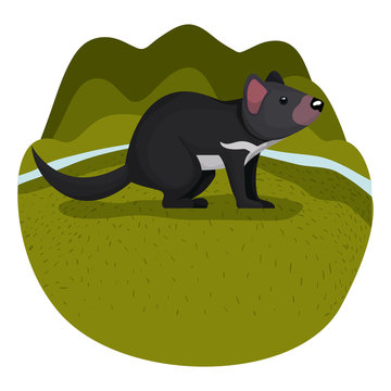 recommend clip art: wild tasmanian devil creature in the camp
