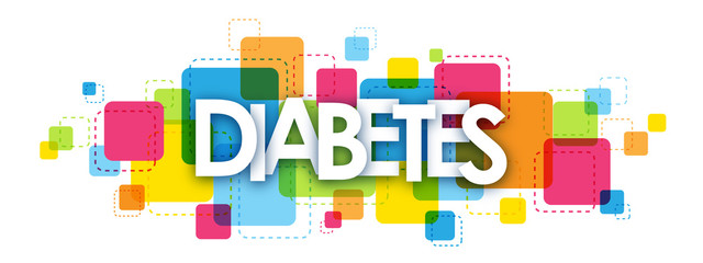 DIABETES Colourful Vector Letters Icon