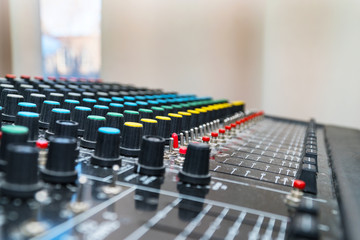 Mixing console, mixing sound Board