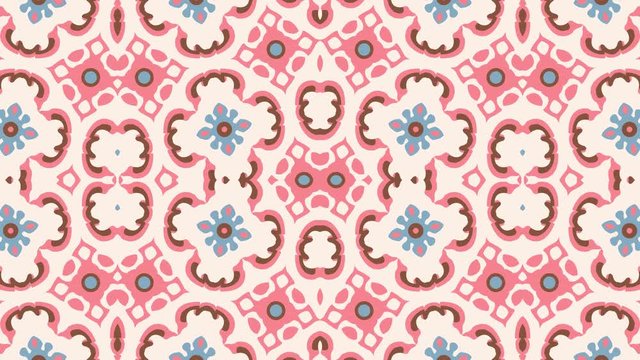 Kaleidoscope seamless loop sequence mandala patterns abstract multicolored motion graphics background. Ideal for yoga, clubs, shows