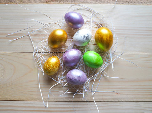 Color eggs for holiday easter, background

