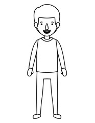 young man with winter clothes