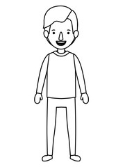 young man with winter clothes