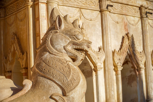 Burmese Architecture. Traditional Carved Decorated Roofs in Myanmar (Burma)