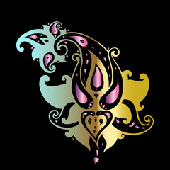 Paisley background. Hand Drawn ornament. Vector illustration