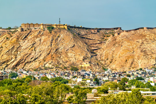 View of Nahargarh Fort above Jaipur, India