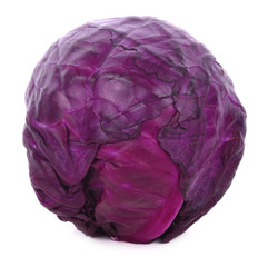 Obraz premium Purple cabbage isolated on white background